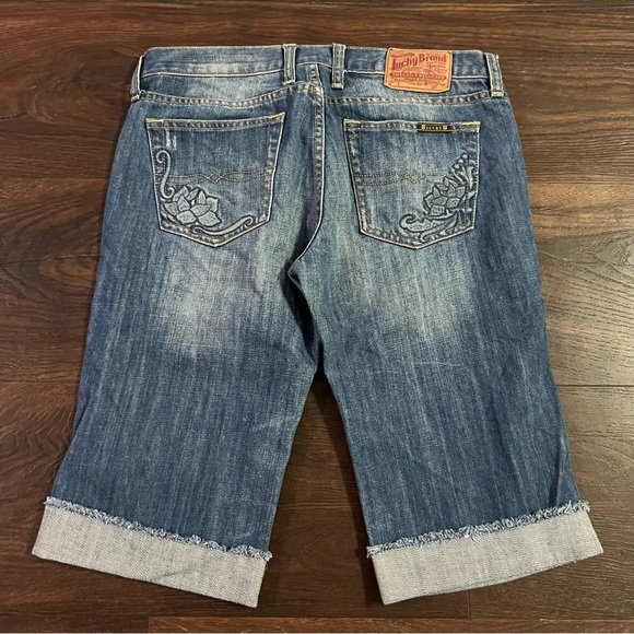 Lucky Brand Sweet 'N Low Denim Bermuda Shorts 5-Pocket Style Women's Sz 6/28 - Picture 5 of 7